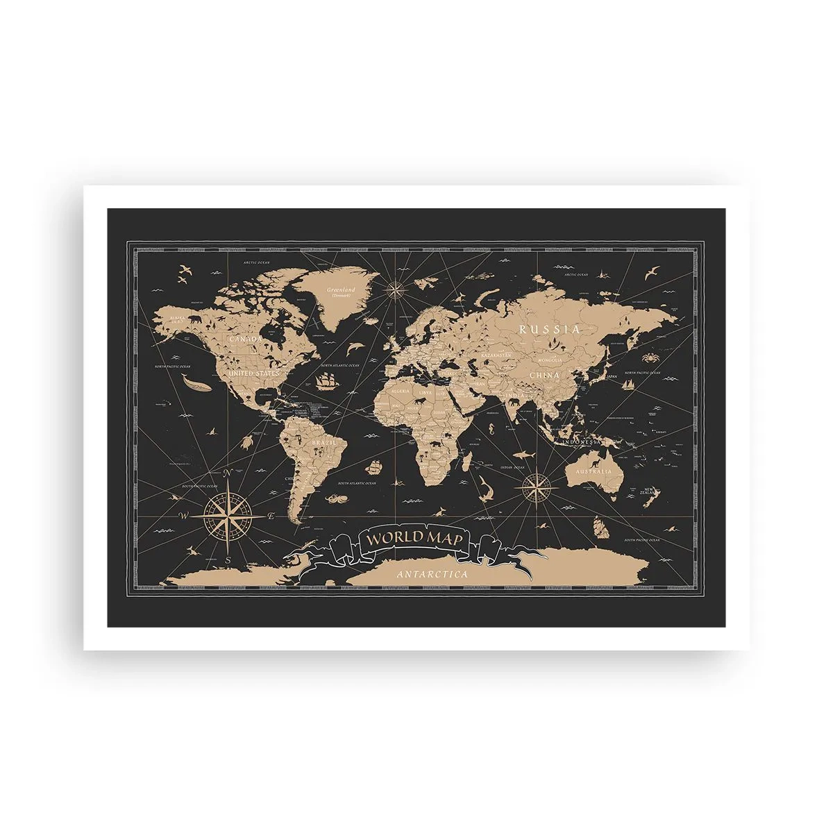 Poster - Borders of My World - 100x70 cm