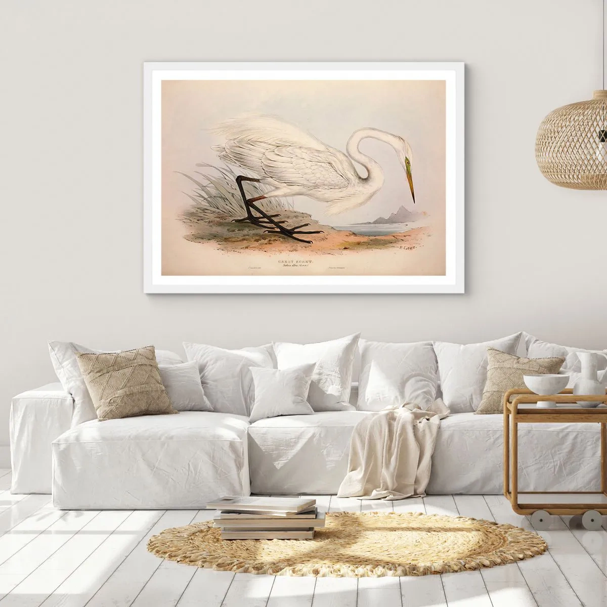 Poster in white frmae - Lady on the Marsh - 100x70 cm
