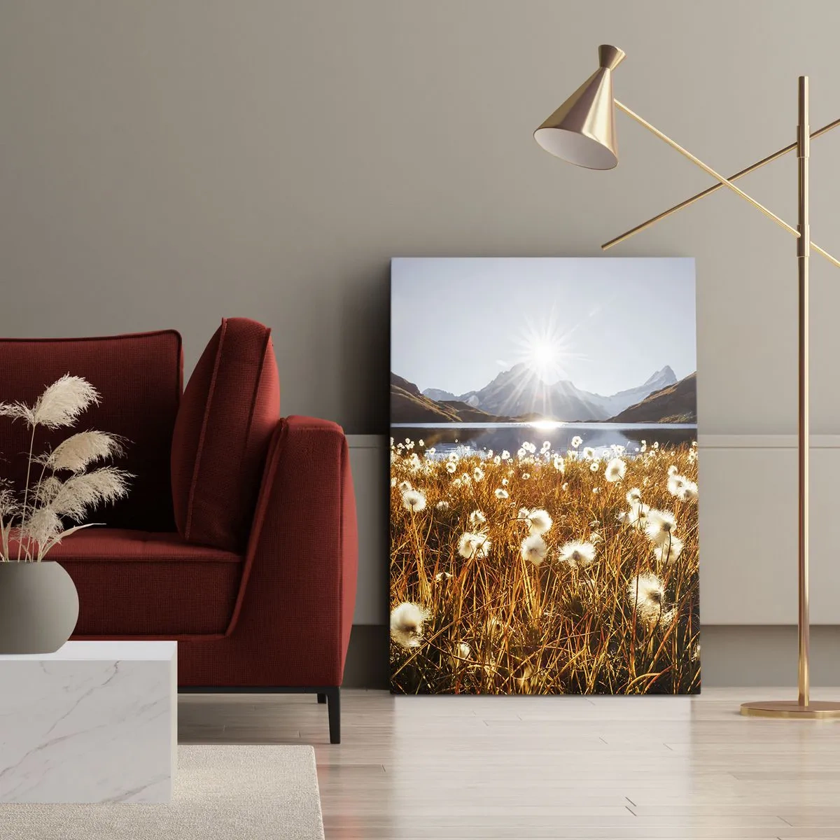 Canvas picture - Toughness of Rocks, Softness of Grass - 80x120 cm