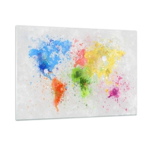 Glass picture - All the Colours of the World - 120x80 cm