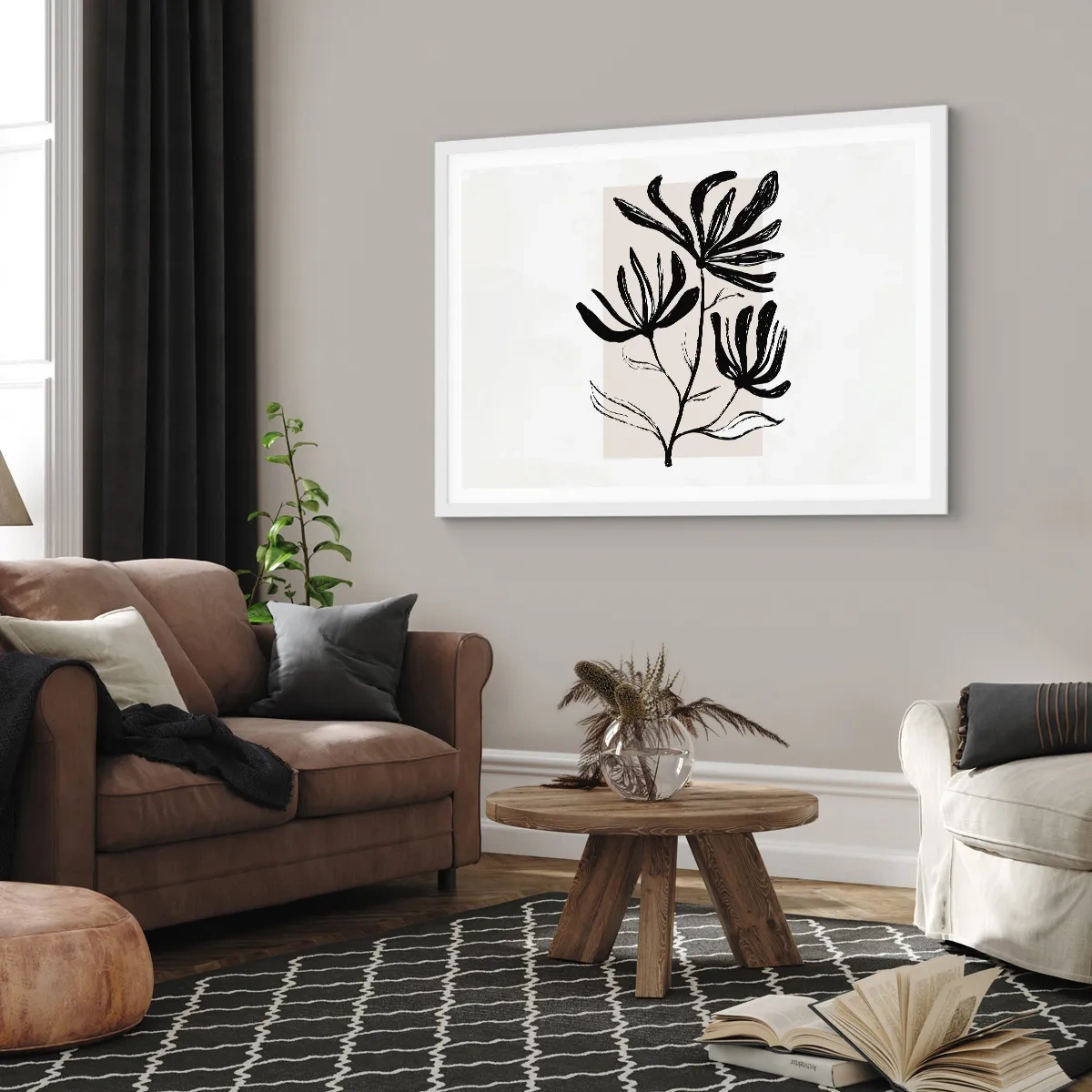 Poster in white frmae - Sketch for a Herbarium - 70x50 cm