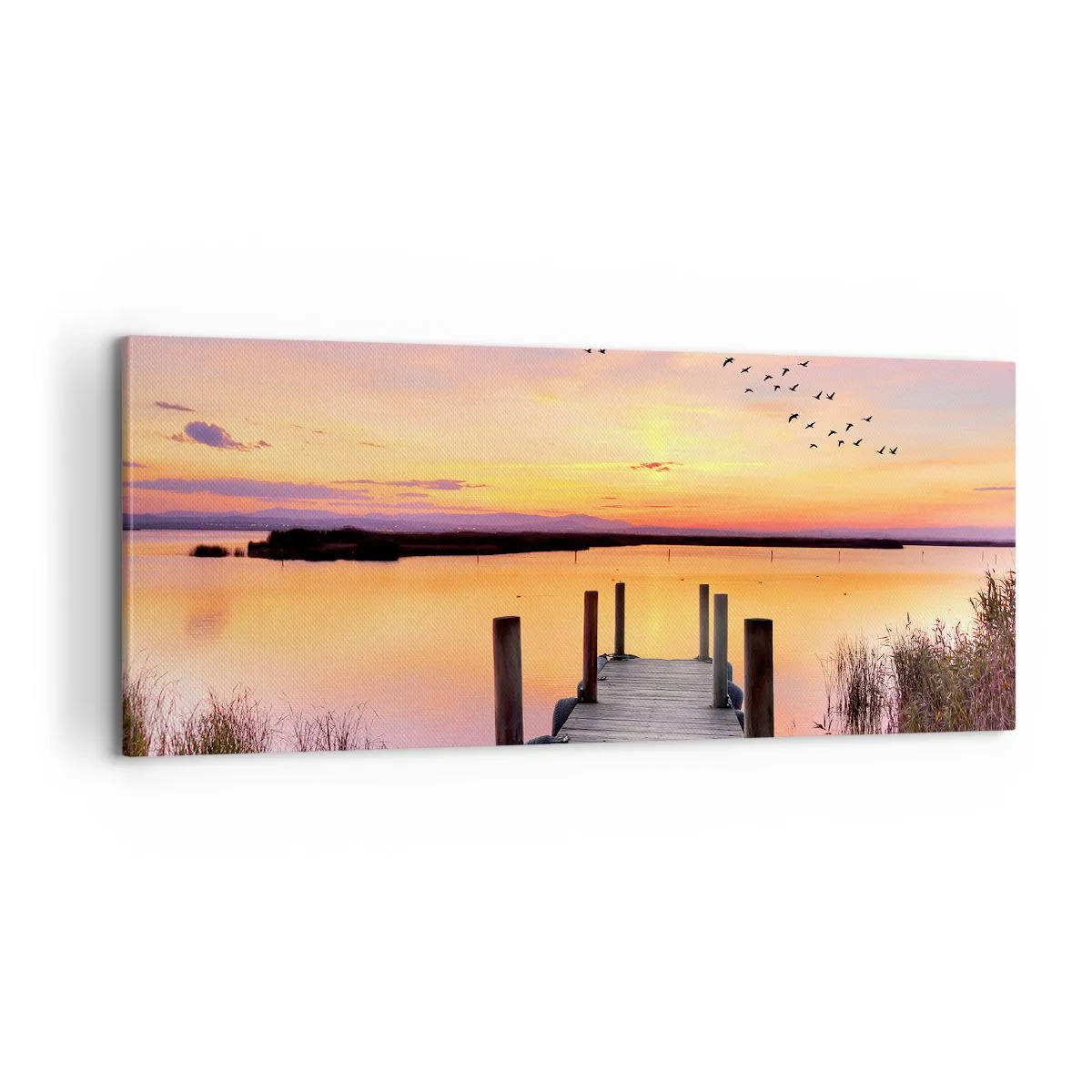 Canvas picture - Violet Quiet Dawn - 100x40 cm