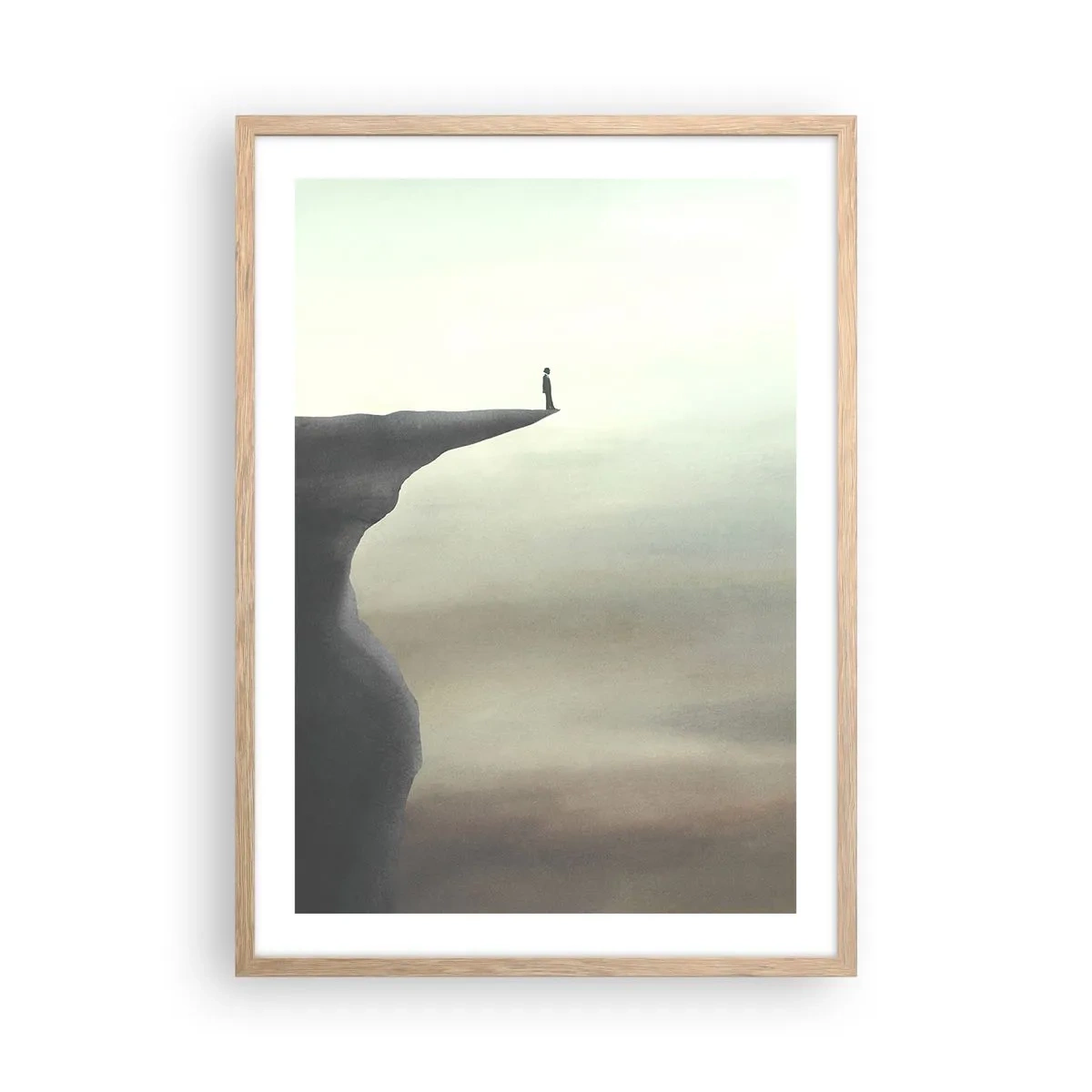 Poster in light oak frame - Upwards, Naturally! - 50x70 cm