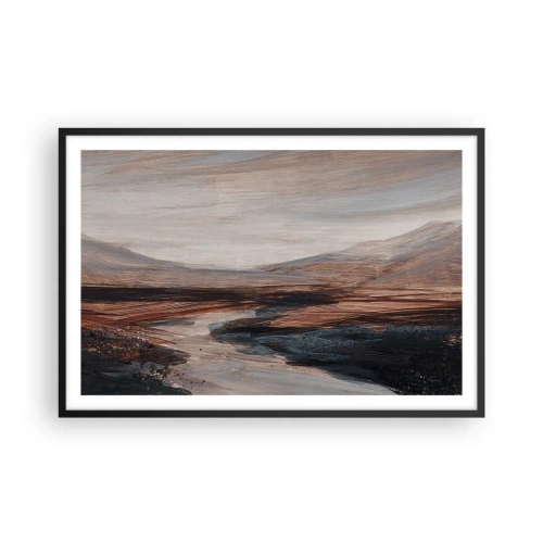 Poster in black frame - Quiet Valley - 91x61 cm