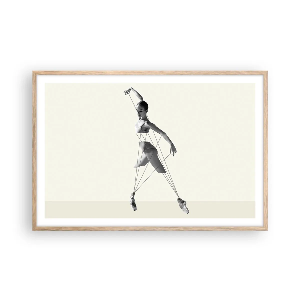 Poster in light oak frame - In the Theatre of the World - 91x61 cm