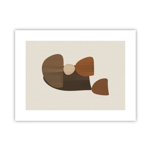 Poster - Composition in Brown - 40x30 cm