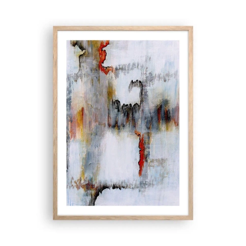 Poster in light oak frame - With a Stick on Water - 50x70 cm