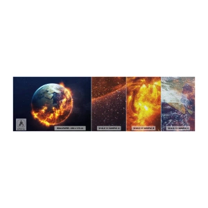 Photo Wallpaper Sample Premium Sand - Flame of Apocalypse - Cosmos, Planet Earth, Flames of Fire - 100x30 cm