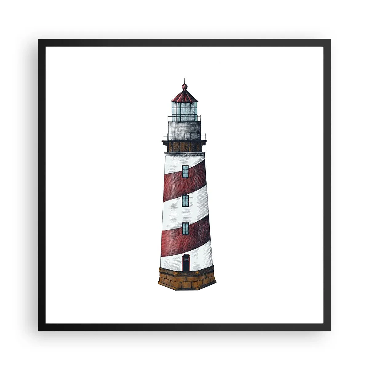 Poster in black frame - Always on Guard - 60x60 cm