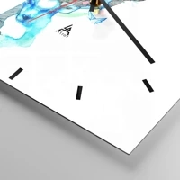 Clock face with lines