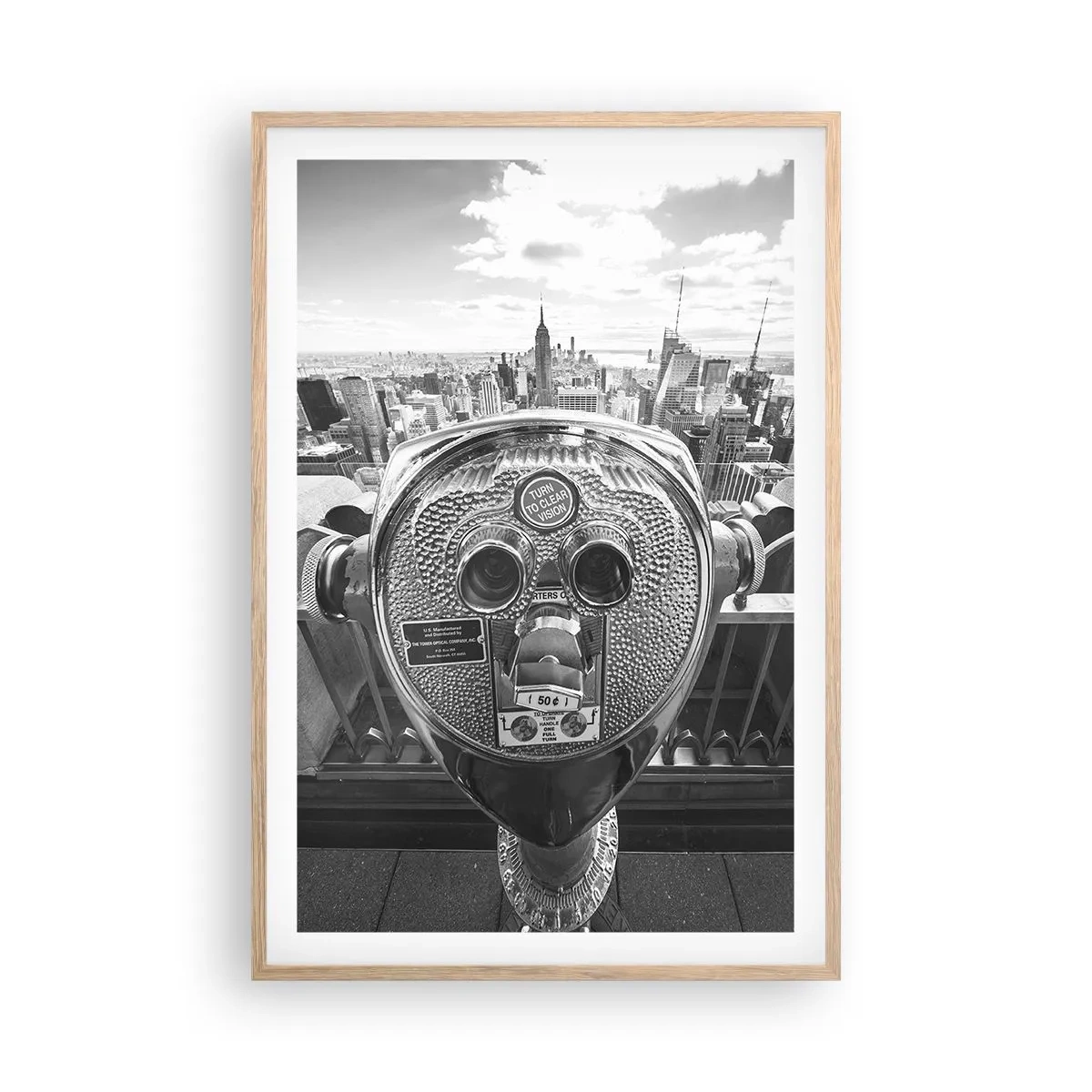 Poster in light oak frame - City of Cities - 61x91 cm