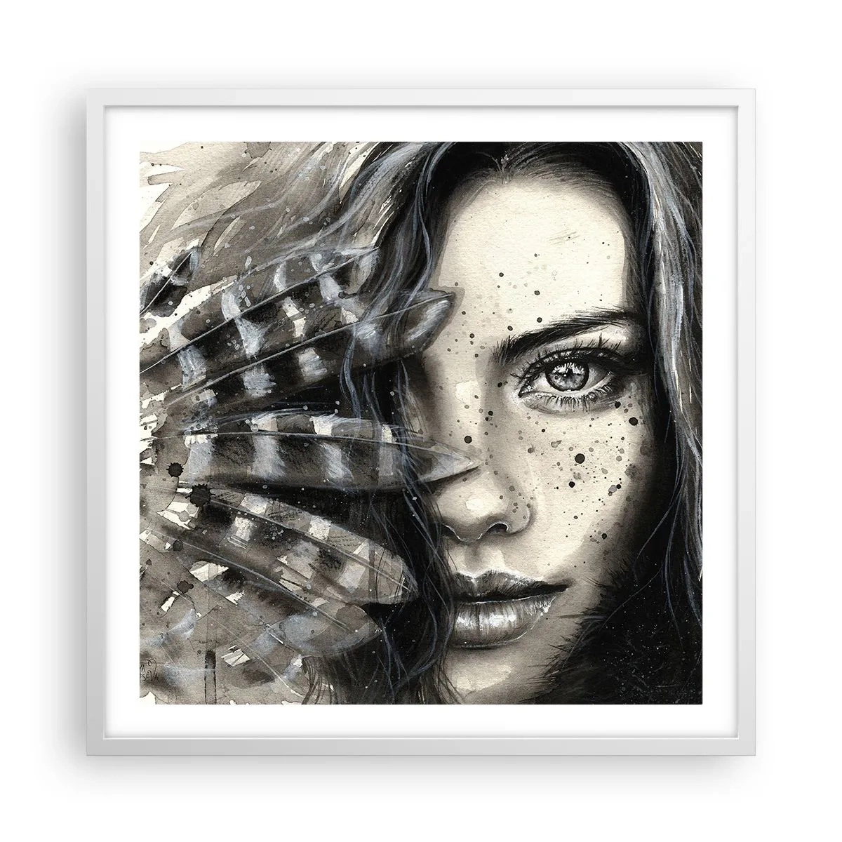 Poster in white frmae - Wild Beauty - 60x60 cm