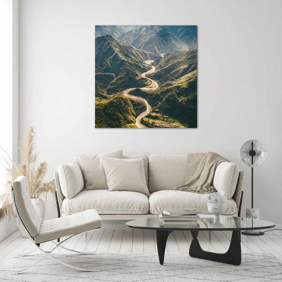 Glass picture - Straight from the Heart of the Mountains - 30x30 cm