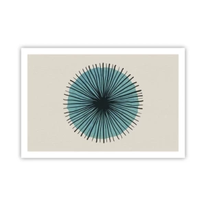 Poster - Rays on Blue - 91x61 cm