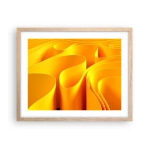 Poster in light oak frame - Like Waves of the Sun - 50x40 cm