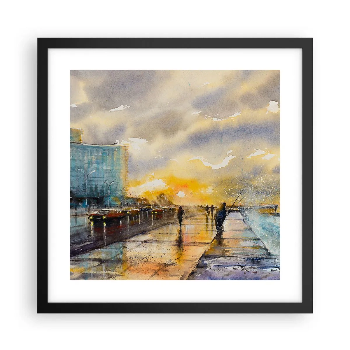 Poster in black frame - Life On the Coast - 40x40 cm