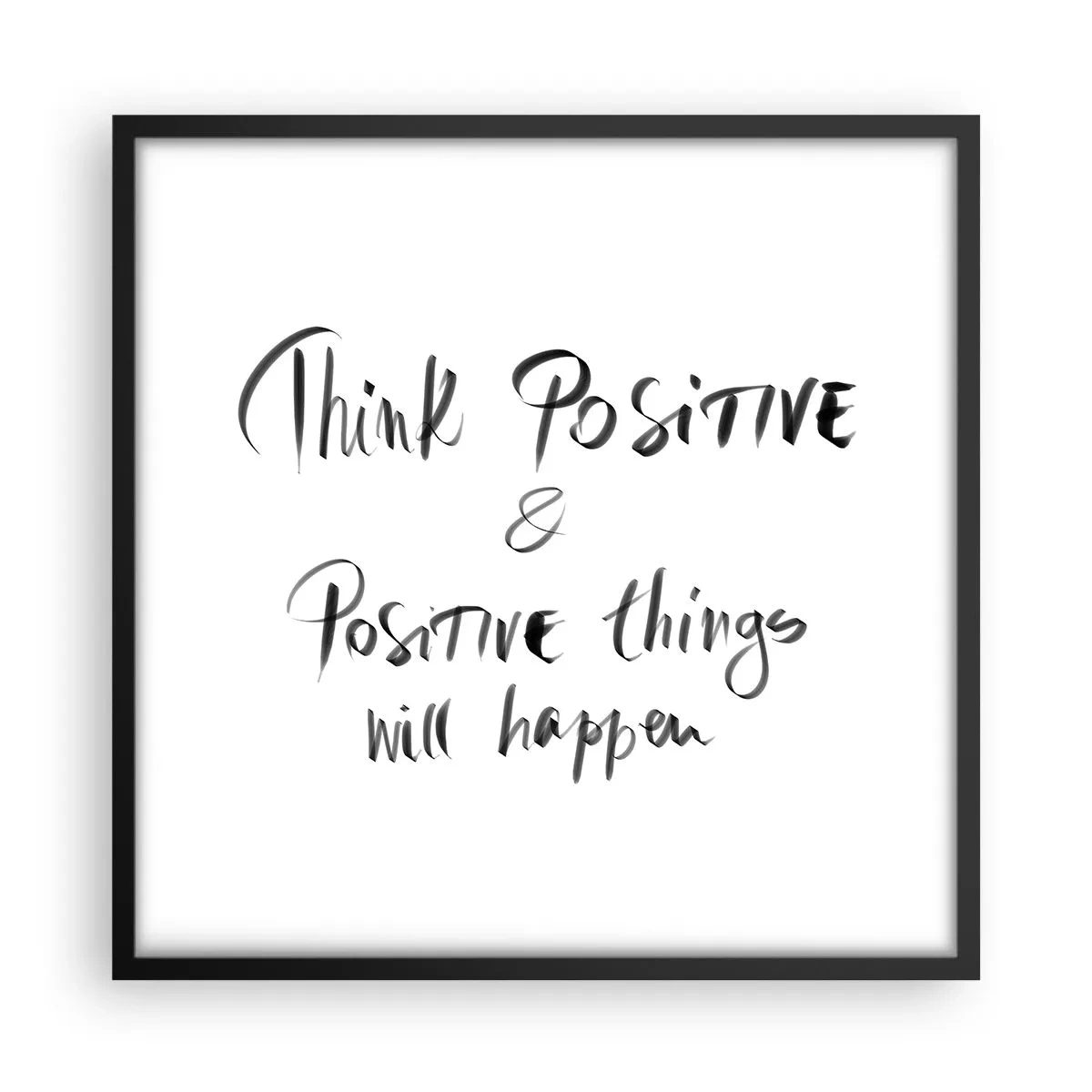 Poster in black frame - How to Live? - 50x50 cm