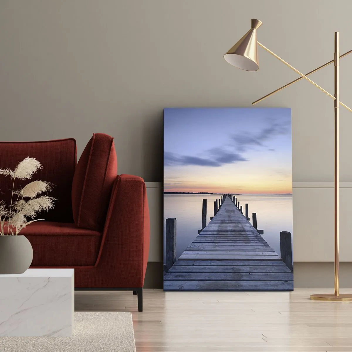 Canvas picture - Calm of a Quiet Dusk - 70x100 cm