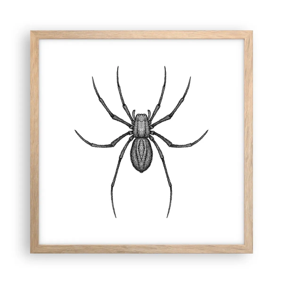 Poster in light oak frame - Disturbing Precision - 40x40 cm