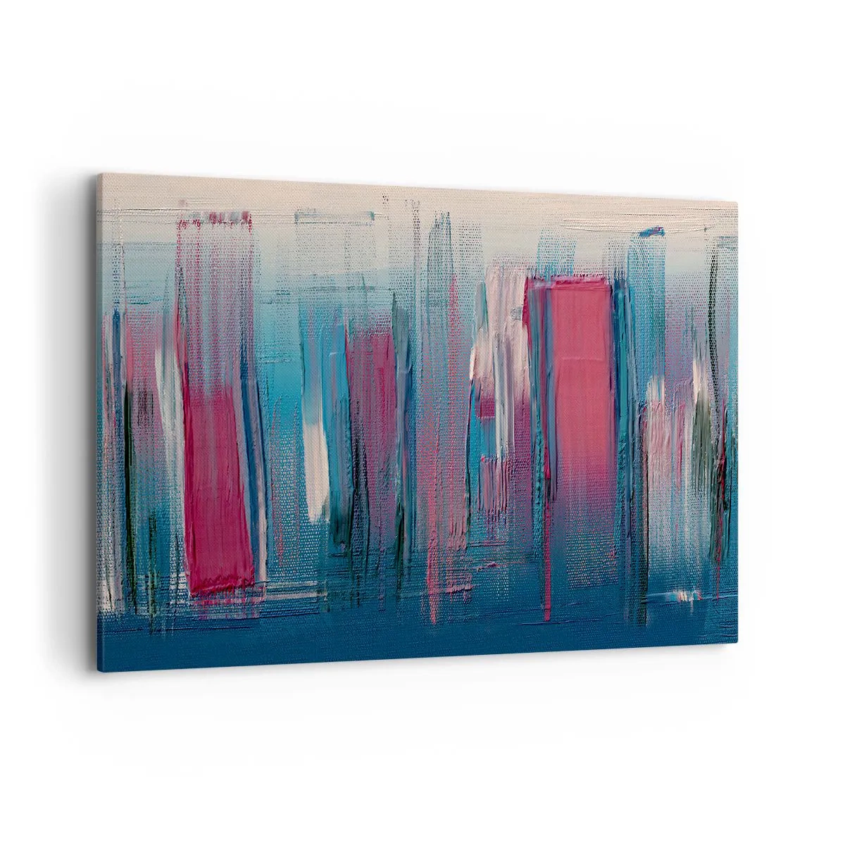 Canvas picture - Vertical Composition In Blue And Red - 100x70 cm