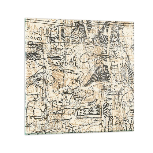 Glass picture - Waiting to Be Decoded - 70x70 cm