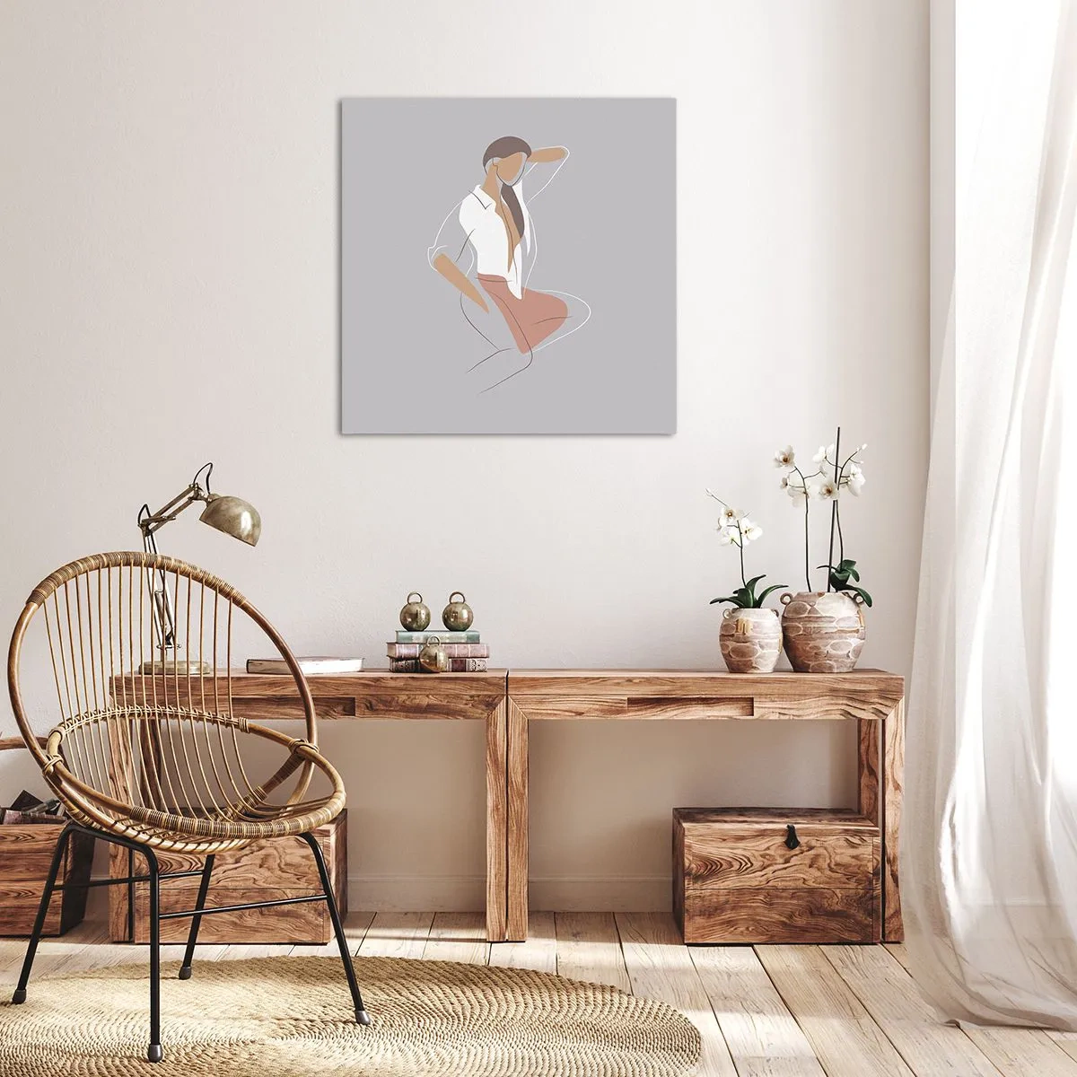 Canvas picture - Outline of Charm - 30x30 cm