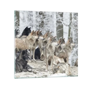 Glass picture - Family and Friends - 30x30 cm