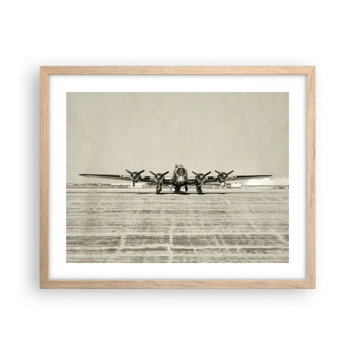 Poster in light oak frame - Ready as Always - 50x40 cm