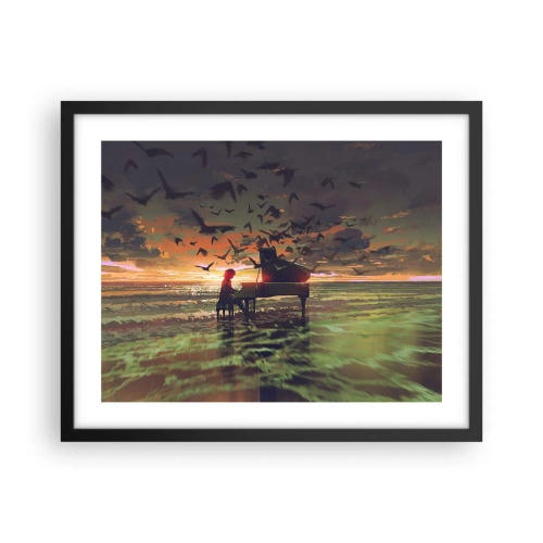 Poster in black frame - Concert for Piano and Waves - 50x40 cm