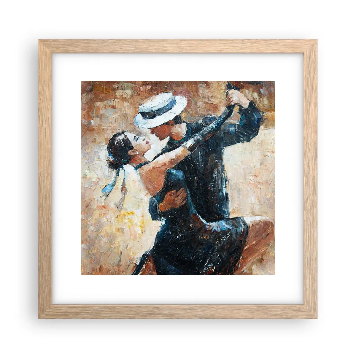 Poster in light oak frame - Rudolf Valentino Style - 30x30 cm