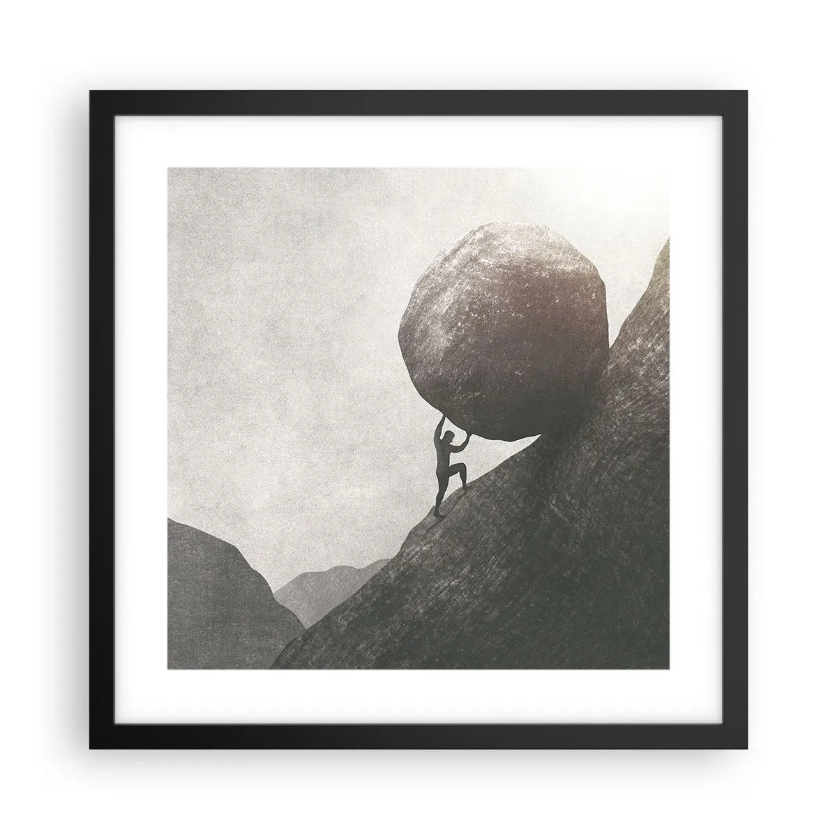 Poster in black frame - I Believe against Hope - 40x40 cm