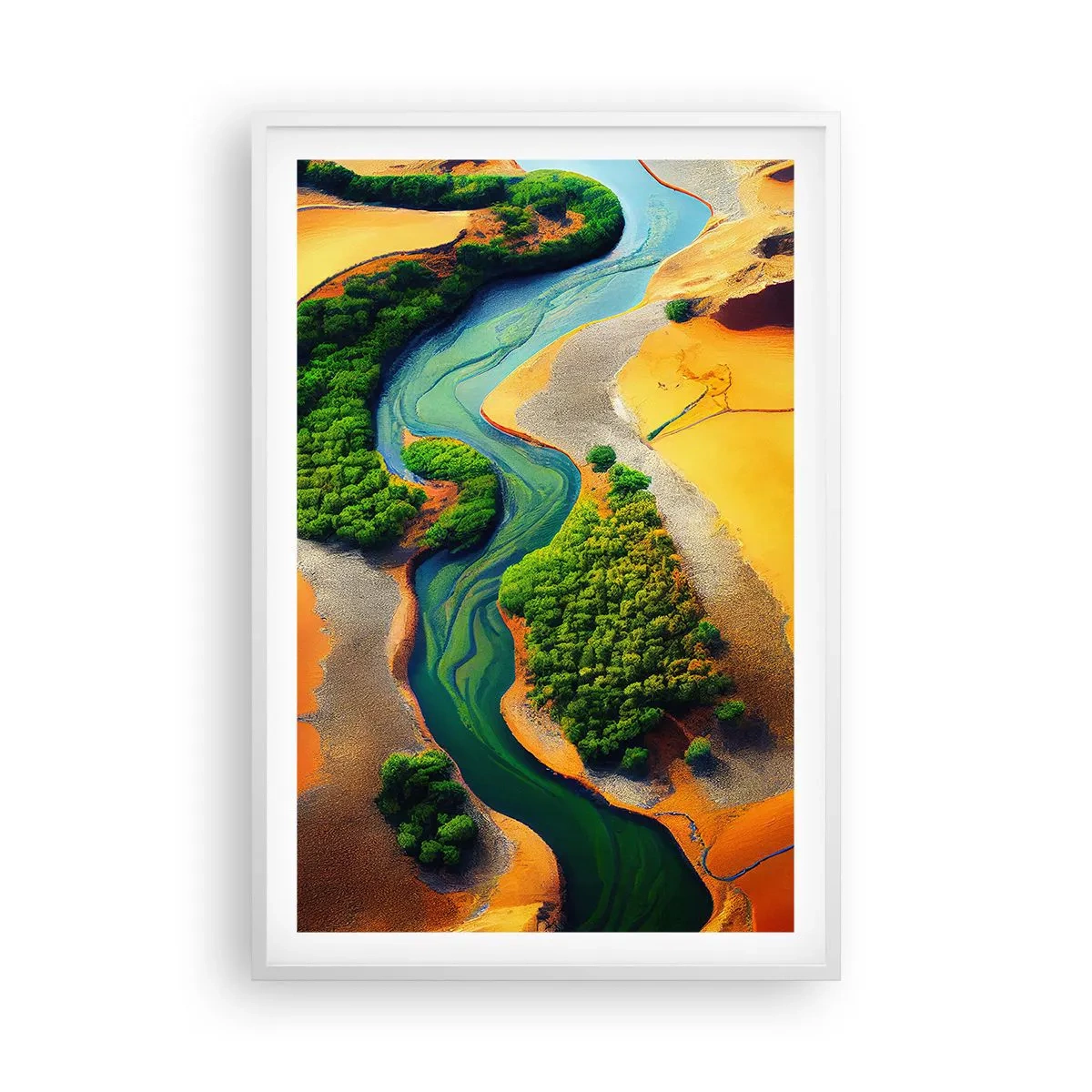 Poster in white frmae - Life-giving River - 61x91 cm