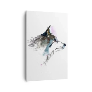 Canvas picture - Here Comes a Wolf - 80x120 cm