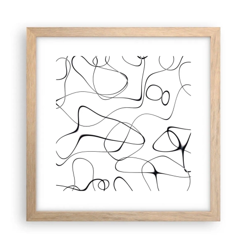 Poster in light oak frame - Life Paths, Trails of Fortune - 30x30 cm