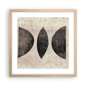 Poster in light oak frame - Ethnic Abstraction - 40x40 cm
