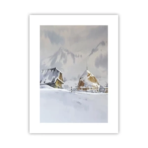 Poster - In a Snowy Valley - 30x40 cm