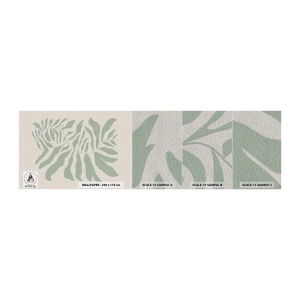 Photo Wallpaper Sample Premium Sand - Emerald Branch - Boho, Plant, Botanical - 100x30 cm