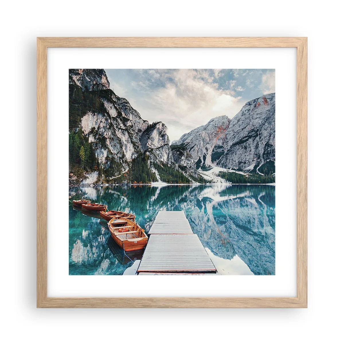 Poster in light oak frame - We Will Show You Beauty - 40x40 cm