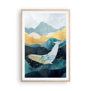 Poster in light oak frame - Cool Beauty of the North - 61x91 cm