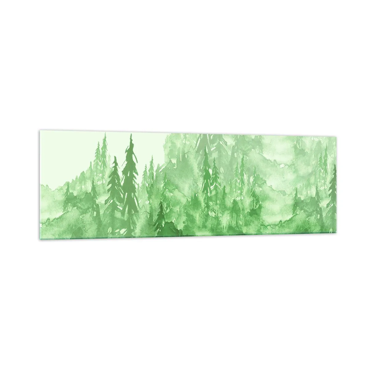 Glass picture - Behind a Green Fog - 160x50 cm