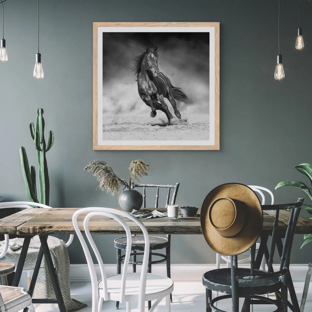 Poster in light oak frame - Worthy of Emir Himself - 40x40 cm