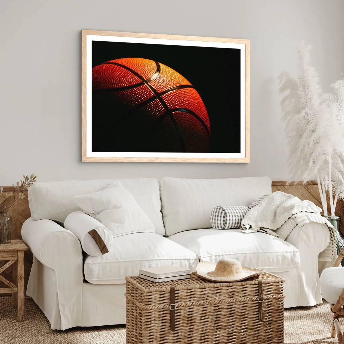 Poster in light oak frame - Beautiful Like a Planet - 100x70 cm