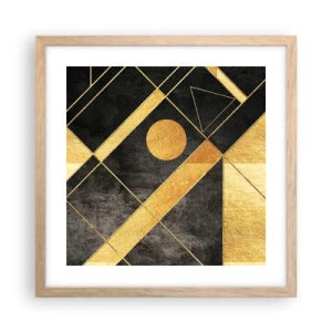 Poster in light oak frame - Sun of the Desert - 40x40 cm