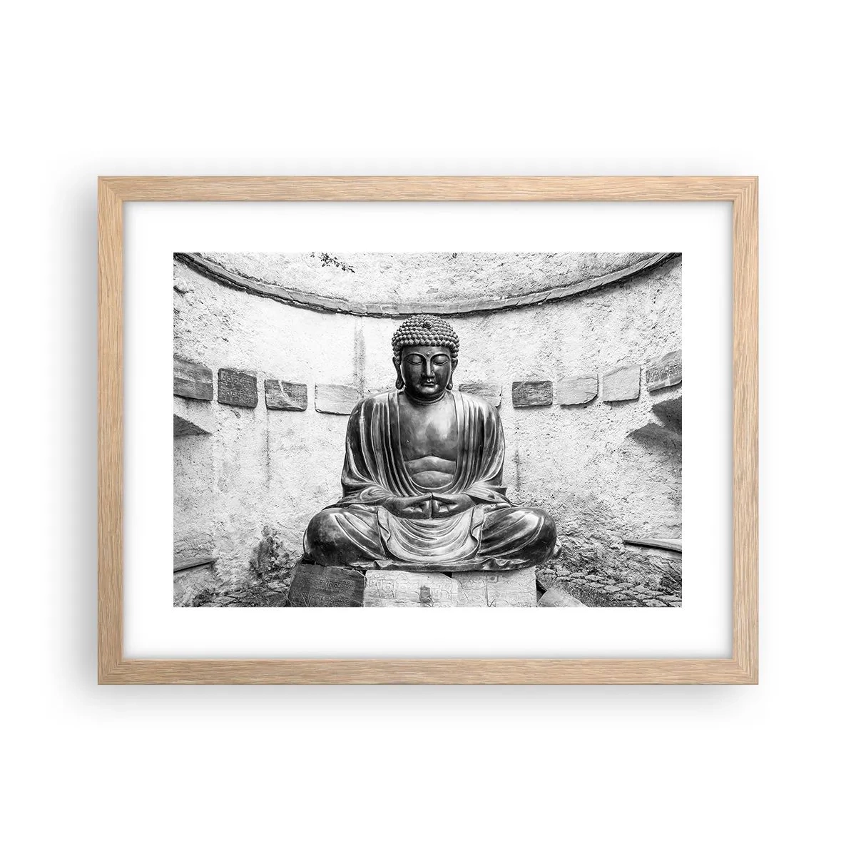 Poster in light oak frame - At the Source of Peace - 40x30 cm