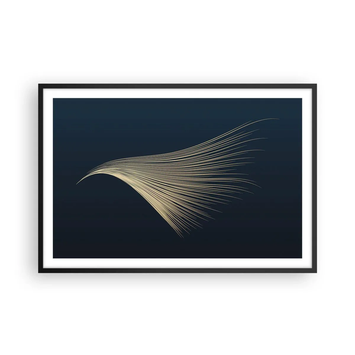 Poster in black frame - Like Angel's Hair - 91x61 cm