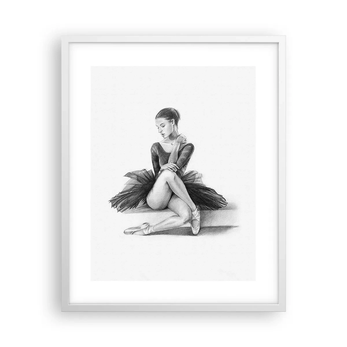 Poster in white frmae - Enchanted by a Dance - 40x50 cm