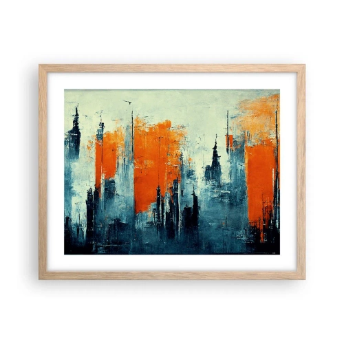Poster in light oak frame - Modern Landscape - 50x40 cm