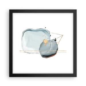 Poster in black frame - Study of a Raindrop - 30x30 cm