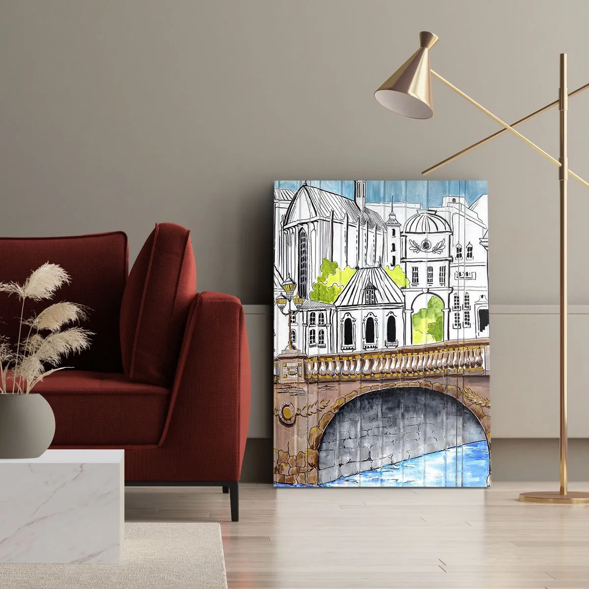 Canvas picture - City Pretty as a Picture - 45x80 cm
