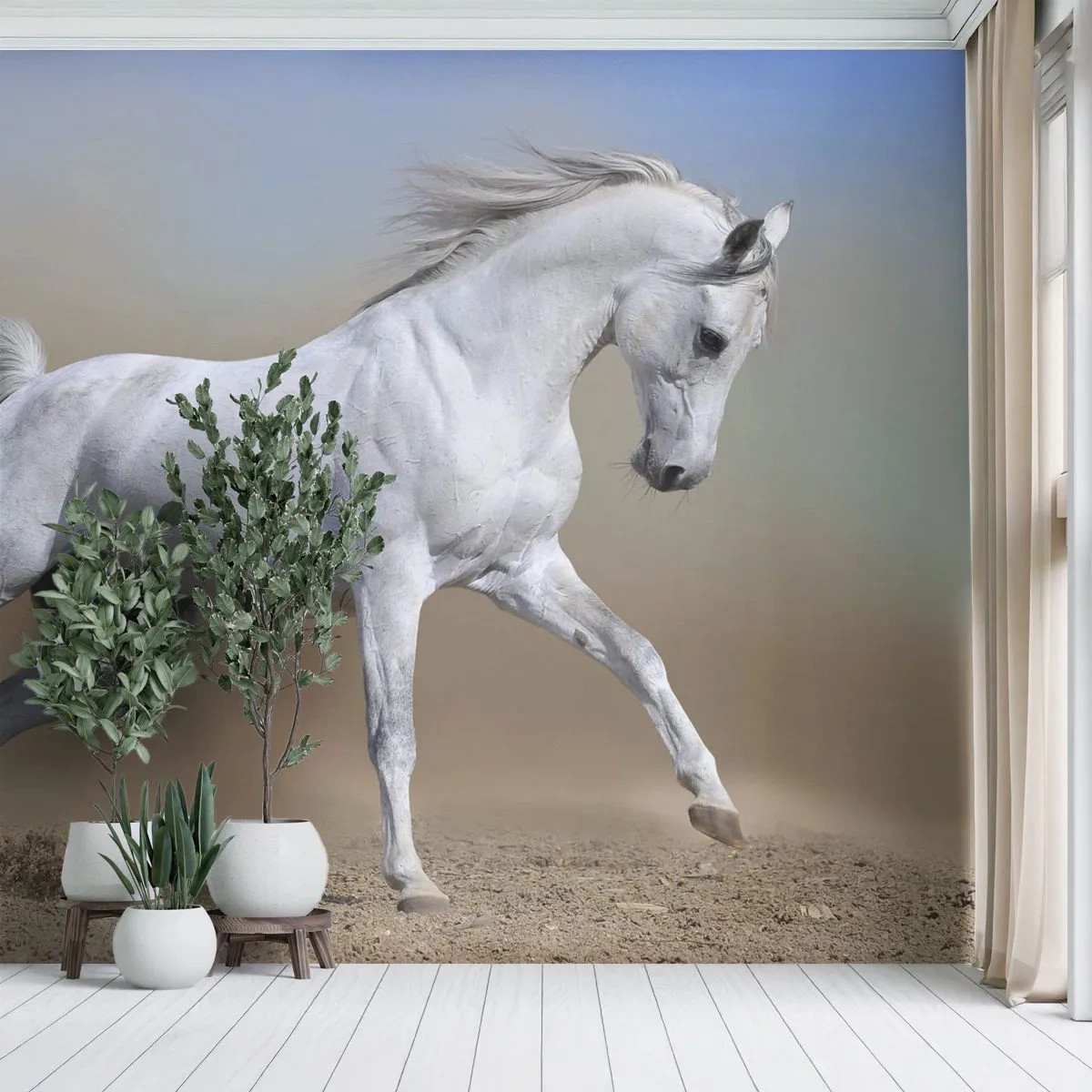 Self-Adhesive Photo Wallpaper Deluxe Sticker - The Most Beautiful Arabic Tale - Horse, Animals, Gallop - 150x105 cm